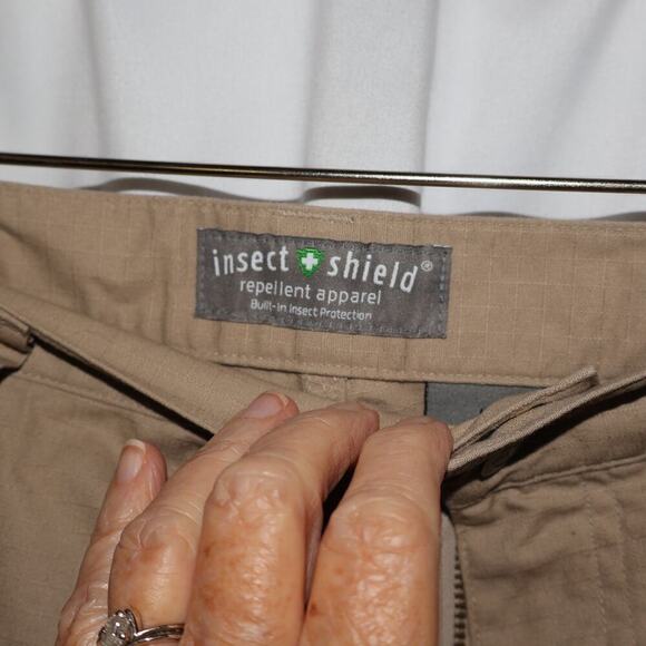 Insect Shield Pants Men Size 36 S Insect Treated Pants 4 pockets - Picture 2 of 16